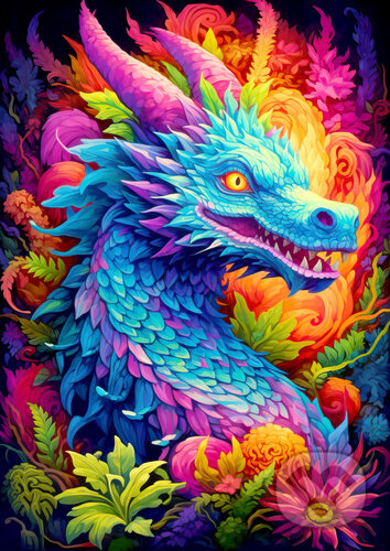 Nebeský drak - puzzle z kategorie Umělecké