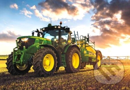 Traktor John Deere na poli 30x40cm (Diamantové malování)