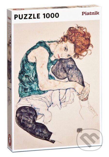 Schiele: Sedící dívka