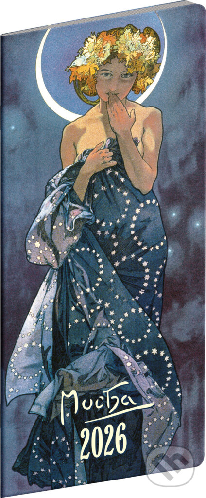 NOTIQUE Vreckový plánovací mesačný diár Alfons Mucha 2026 (Notique)