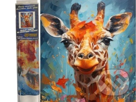 Malovaná žirafa 30 x 40 cm (Diamantový obrázek)