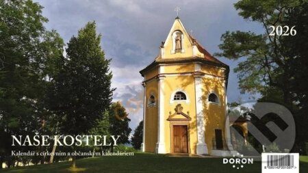 Kalendář stolní 2026 - Naše kostely (Doron). Doron, 2025