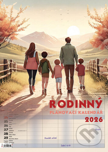 Nstěnný Rodinný kalendář 2026 (VIKPAP). VIKPAP, 2025