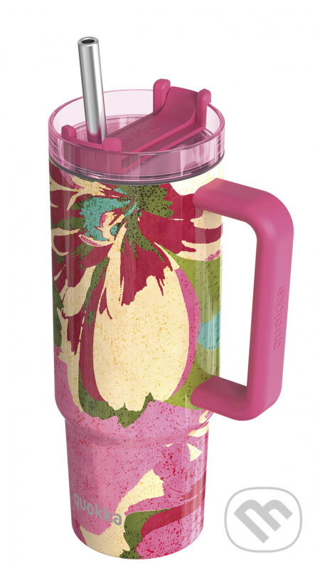 Nerezový termohrnček so slamkou Stream Pink Flambe 950 ml (Quokka)