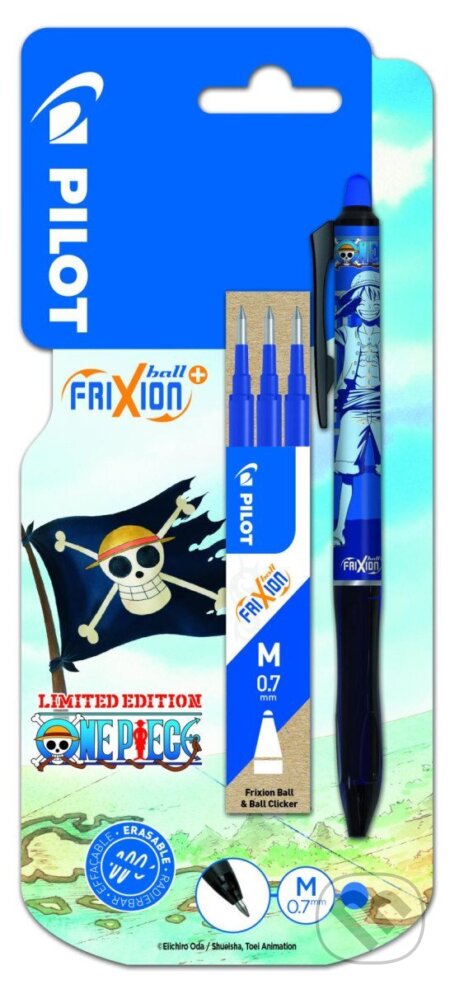 PILOT FriXion Ball Plus One Piece + náplne 3 ks, BL, modrá