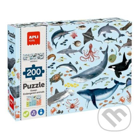 Ohrožená zvířata v oceánu - puzzle z kategorie Naučné puzzle