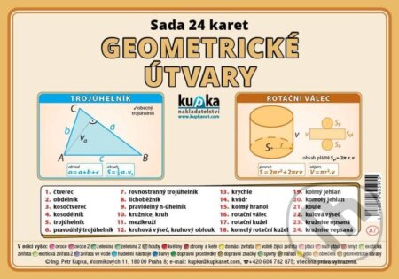 Kniha Sada 24 karet - geometrické útvary