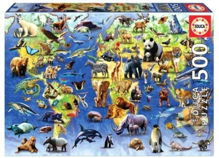 EDUCA Puzzle 100 ohrožených druhů 500 dílků