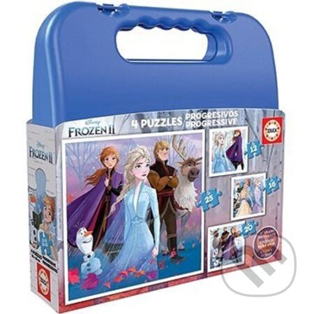 V kufříku Ledové království 2 (4v1) - puzzle z kategorie 15 - 60 dílků