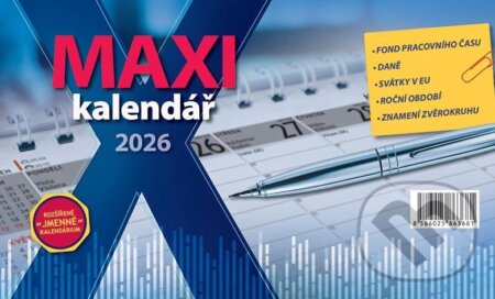 Kalendář 2026 Maxi, stolní