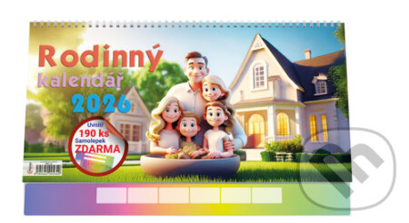 Rodinný kalendář se samolepkami 2026 - stolní kalendář (VIKPAP). VIKPAP, 2025
