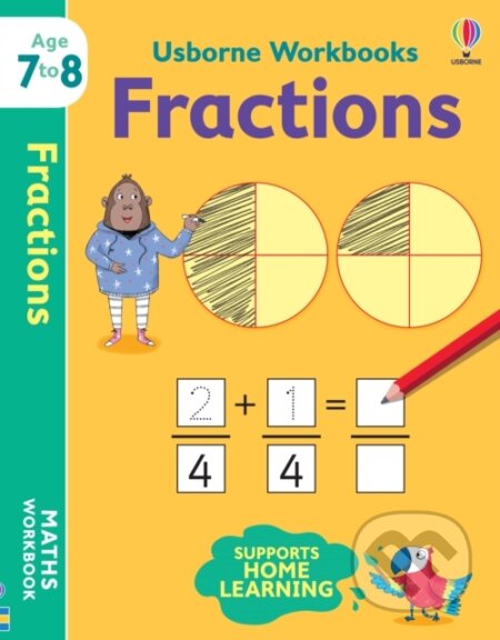Kniha: Usborne Workbooks Fractions 7-8 (Holly Bathie). Usborne, 2021