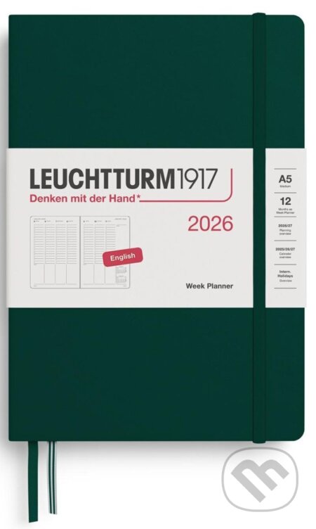 Week Planner 2026 Medium (A5) Forest Green (Leuchtturm1917)