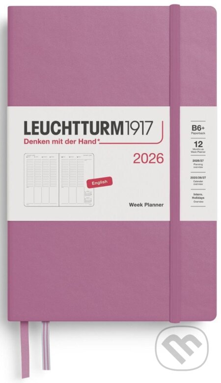 Week Planner 2026 Paperback (B6+) Dusty Rose (Leuchtturm1917)