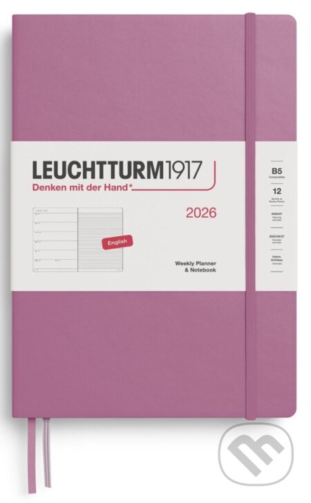 Weekly Planner & Notebook 2026 Composition (B5) Dusty Rose (Leuchtturm1917)