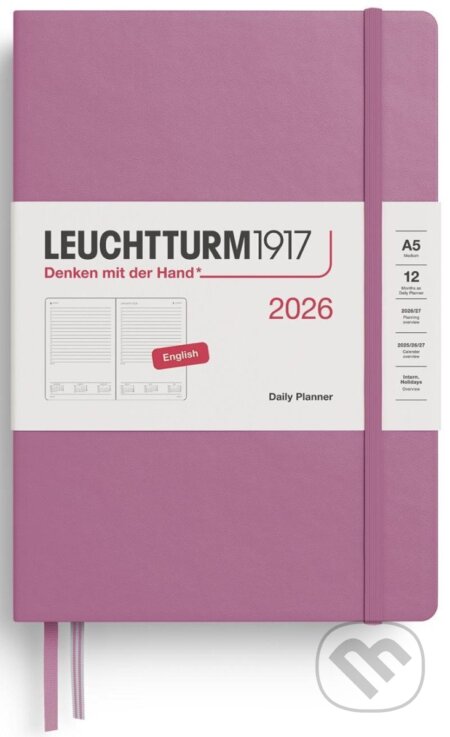 Daily Planner 2026 Medium (A5) Dusty Rose (Leuchtturm1917)