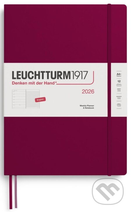 Weekly Planner & Notebook 2026 Master (A4+) Port Red (Leuchtturm1917)