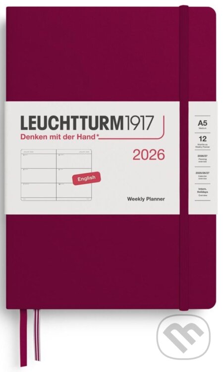 Weekly Planner 2026 Medium (A5) Port Red (Leuchtturm1917)