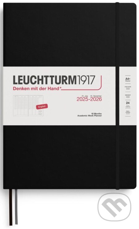 Academic Week Planner 2026 Master (A4+) 18 Months Black (Leuchtturm1917)