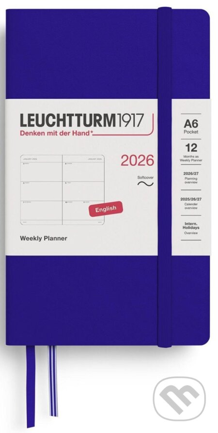 Weekly Planner 2026 Pocket (A6) Ink (Leuchtturm1917)