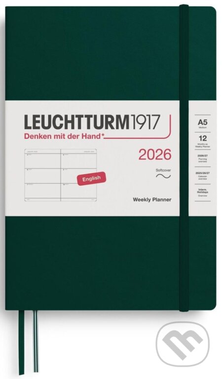 Weekly Planner 2026 Medium (A5) Forest Green