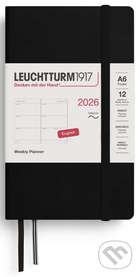 Weekly Planner 2026 Pocket (A6) Black (Leuchtturm1917)