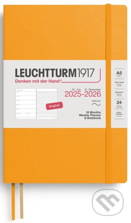 Weekly Planner & Notebook 2026 Medium (A5) 18 Months Rising Sun (Leuchtturm1917)