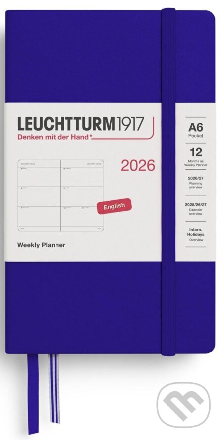 Weekly Planner 2026 Pocket (A6) Ink (Leuchtturm1917)