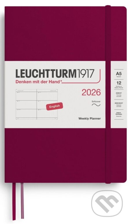 Weekly Planner 2026 Medium (A5) Port Red (Leuchtturm1917)