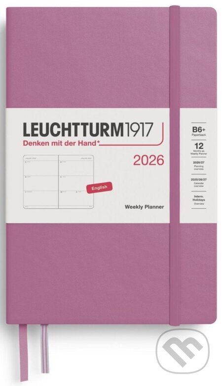 Weekly Planner 2026 Paperback (B6+) Dusty Rose (Leuchtturm1917)
