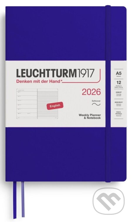 Weekly Planner & Notebook 2026 Medium (A5) Ink (Leuchtturm1917)