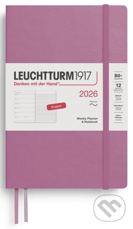 Weekly Planner & Notebook 2026 Paperback (B6+) Dusty Rose (Leuchtturm1917)