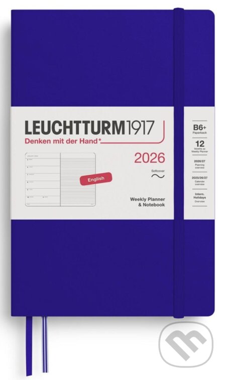 Weekly Planner & Notebook 2026 Paperback (B6+) Ink (Leuchtturm1917)