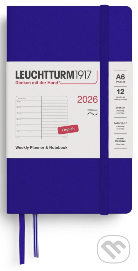 Weekly Planner & Notebook 2026 Pocket (A6) Ink (Leuchtturm1917)