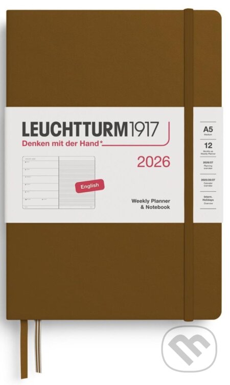 Weekly Planner & Notebook 2026 Medium (A5) Spice Brown (Leuchtturm1917)