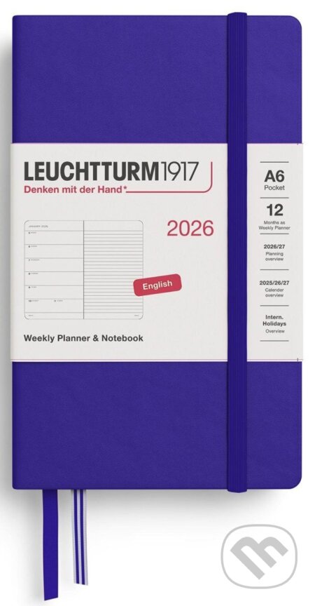 Weekly Planner & Notebook 2026 Pocket (A6) Ink