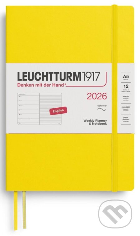 Weekly Planner & Notebook 2026 Medium (A5) Lemon (Leuchtturm1917)