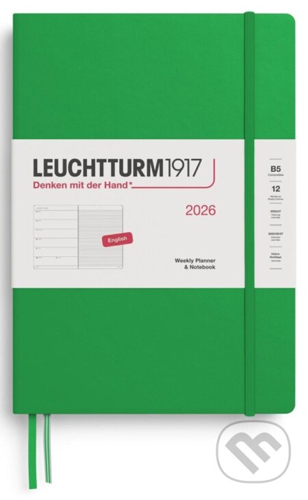 Weekly Planner & Notebook 2026 Composition (B5) Spring Leaf