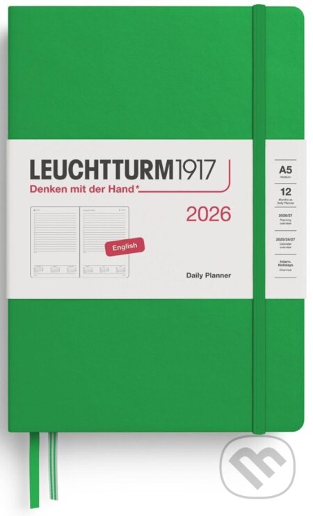 Daily Planner 2026 Medium (A5) Spring Leaf