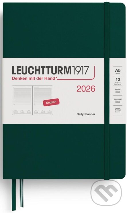 Daily Planner 2026 Medium (A5) Forest Green (Leuchtturm1917)