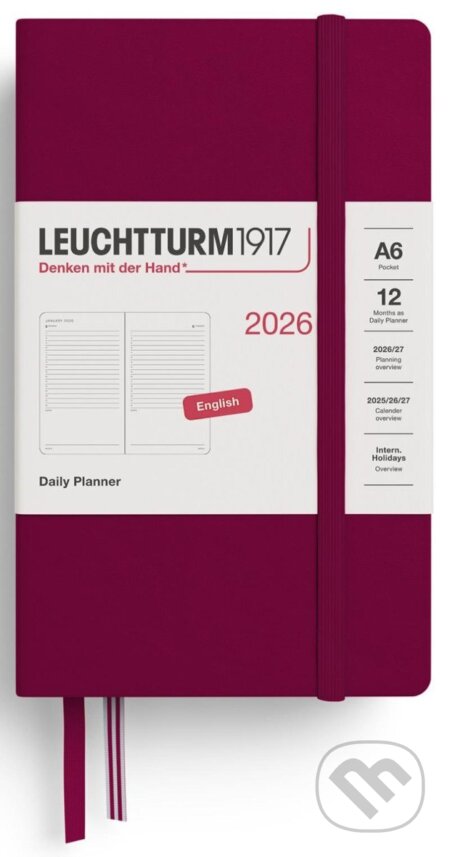 Daily Planner 2026 Pocket (A6) Port Red (Leuchtturm1917)