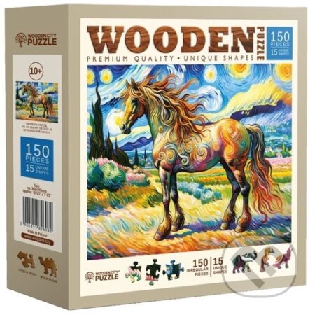 Puzzle: Dřevěné puzzle Moderní kůň (150 dílků) (Wooden City)