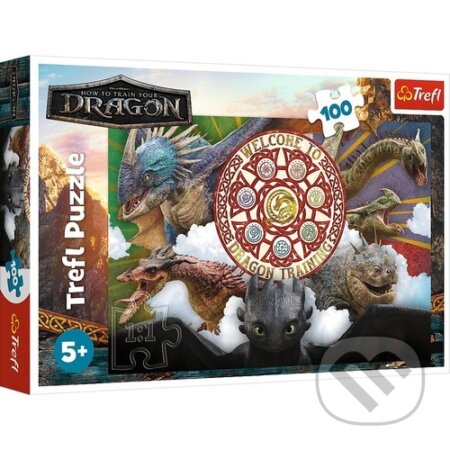 Puzzle Jak vycvičit draka Draci s akci (100 dílků) - puzzle z kategorie 60 - 300 dílků