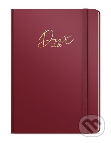 Týdenní diář 2026 Oskar Luxi A5 bordó