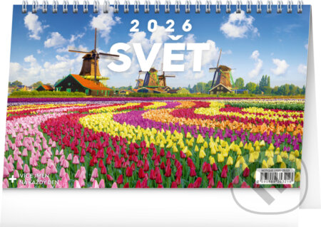 NOTIQUE Stolový kalendár Svet 2026