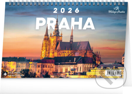 NOTIQUE Stolní kalendář Praha – Miluju Prahu 2026 (Notique)
