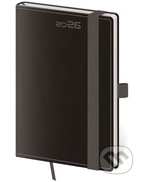 Kapesní diář 2026 Double Black s poutkem