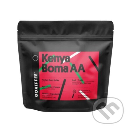 Kávy a čaje: Kenya Boma AA Washed Medium roast (Goriffee). Goriffee, 2025