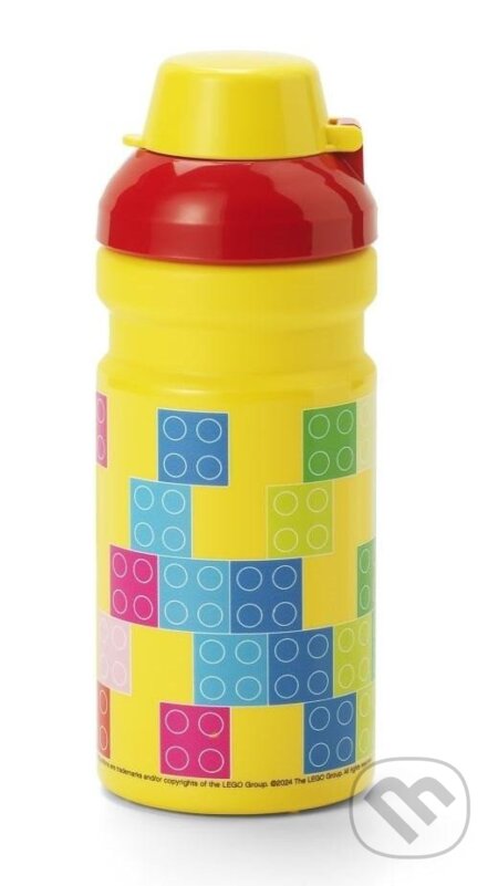 LEGO Brick fľaša na pitie - červená/žlta