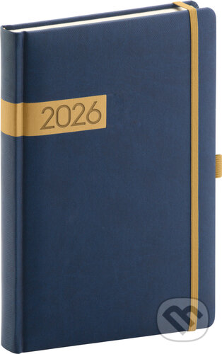 NOTIQUE Denný diár Twill 2026 (modro-zlatý) (Notique)